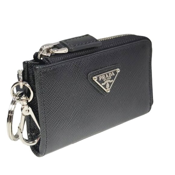 PRADA SAFFIANO POUCH KEY CHAIN - WALLET - CARD HOLDER - Picture 4 of 11
